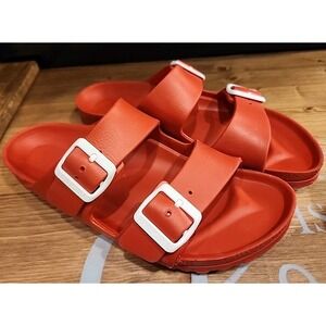 Birkenstock Sandals Shoes Men Arizona EVA Casual Comfort Footbed Red Foam Size 8